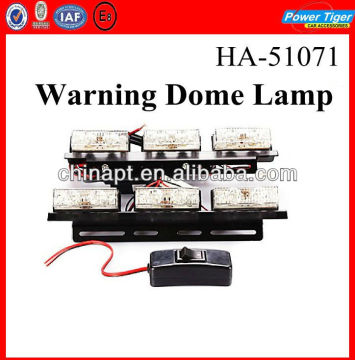 6W 12 LED Red + Blue Light Warning Dome Lamp