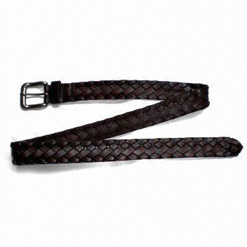 Webbing Strap Men's Leather Belt, Available in Various Colors