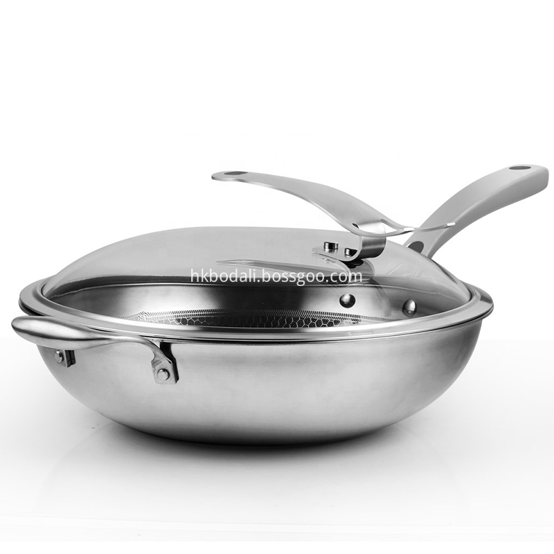 304 Stainless Steel Handle Hot Pans With Cover