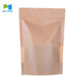 Heat seal kraft paper coffee packing pouch stand up pouch with valve