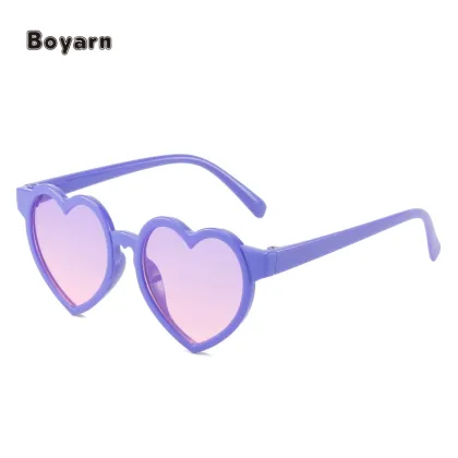 Boyarn 2022 New Heart Shape Children Sunglasses