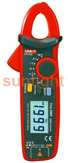 Mini Clamp Multimeter, AC/DC/Resistance/Capacitance/Temperature Clamp Meter, True RMS 200A, UT210C
