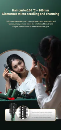 Ceramic Electric Hair Straightener Set for Family Use - Comb, Curling Irons, and More