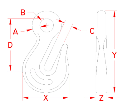 Eye Grab Hook Drawing