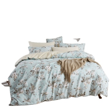 China Rose 100% Cotton Duvet Cover Set for Queen Bed