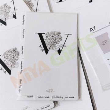 Custom Printing A5 A6 A7 Script Floral Dashboard Binder Tab Divider Set