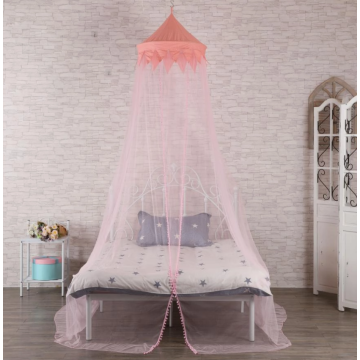 Pink dome mosquito net for single bed