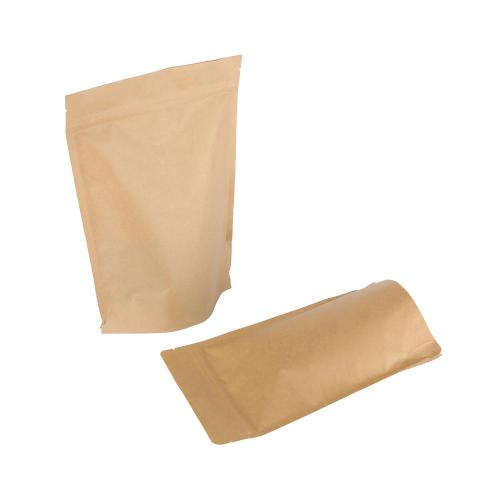 zipper compostable kraft paper food bags powder pouch