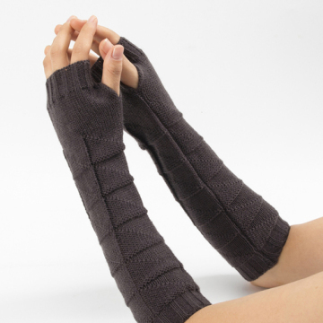 Female Gloves Causal Women's Gloves Twist Fingerless Gloves Winter Arm Warmer Long Knit Mitten For Women Handschoen