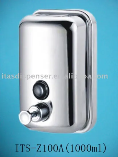 Stainless steel manual soap dispenser