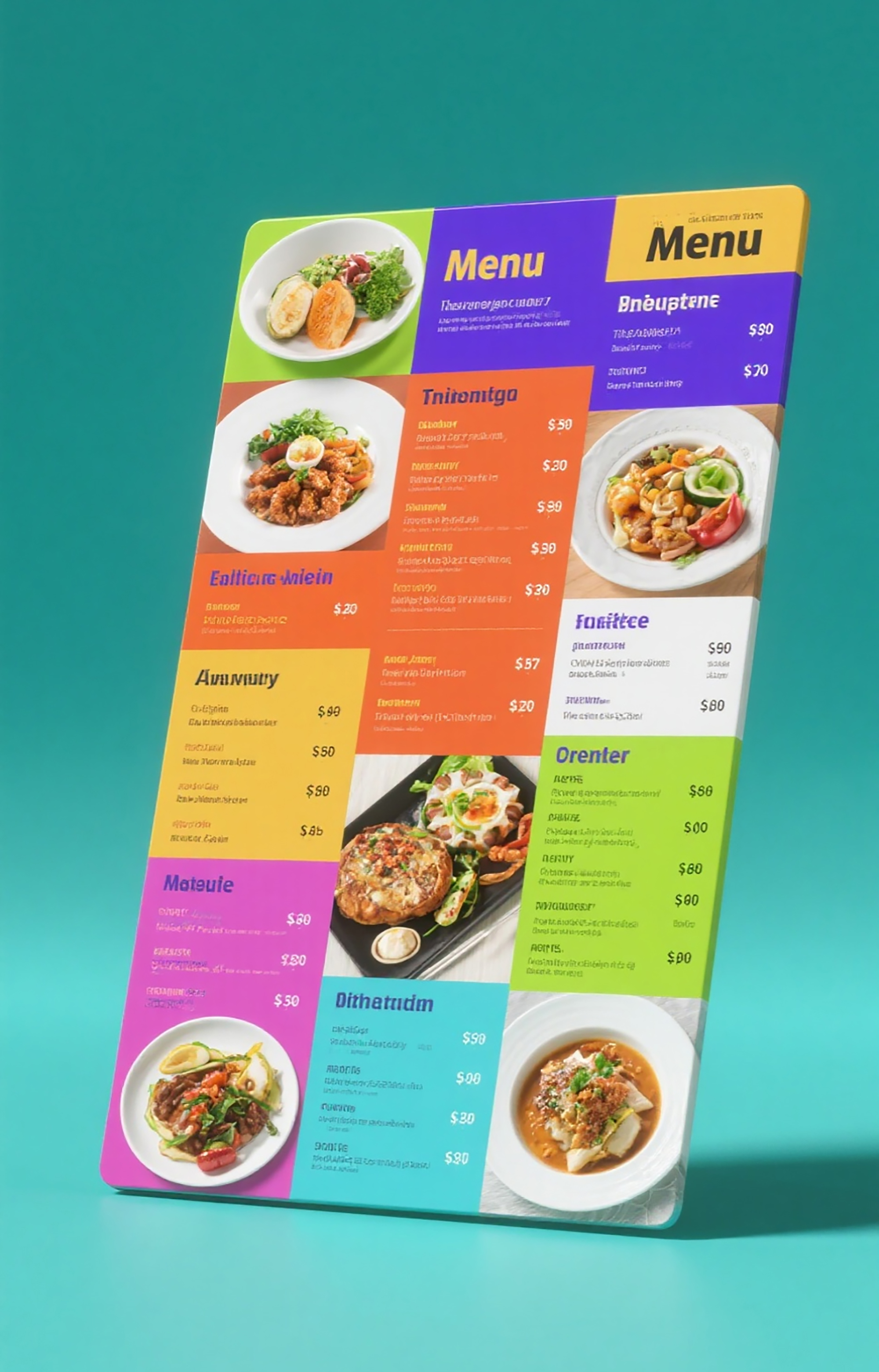Product parameters and production process of the menu