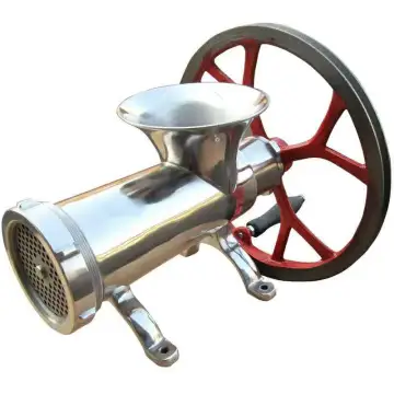 Professional Heavy Duty Hand-Operated Meat Grinder: Stainless Steel Multipurpose Beef Grinding Machine for Commercial Use
