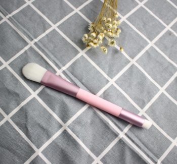1Pcs Women Pro Cosmetic Double head Eye contour and Facial Brush Pink single brush