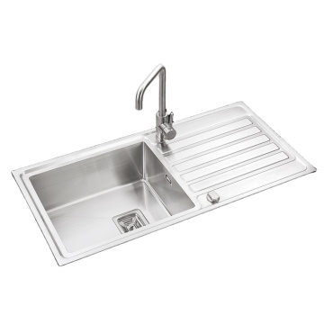Handmade Stainless Steel Kitchen Sinks with Drain Board
