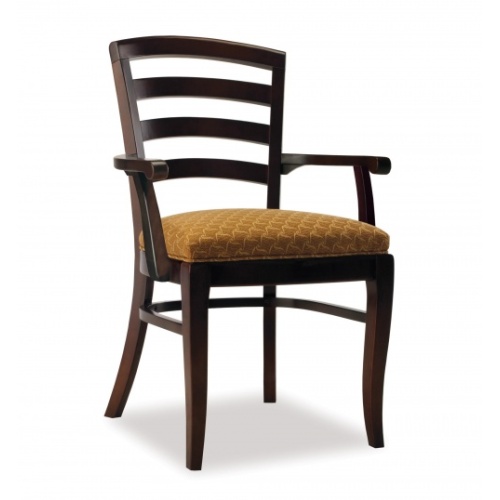 China Simple Design Fabric Restaurant Single Wood Dining Chair Supplier