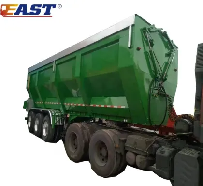 EAST Factory Live Bottom Belt Walking Floor Trailers - Semi Trailer Transport Band Type Kipper Conveyor Trailer