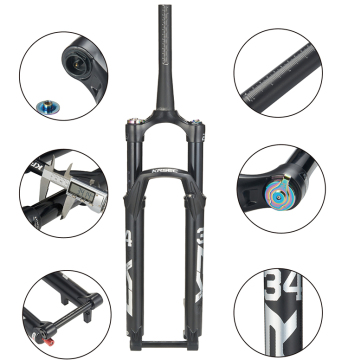 KRSEC Aluminiumlegierung Handbuch/Remote Fahrradluftaufhängung Fork - 9mm QR MTB -Fahrradgabel