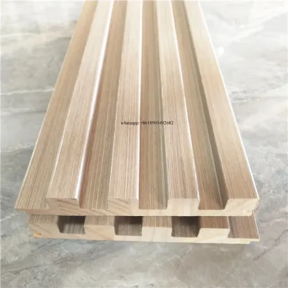 Fluted Wall Board: Wood Finish Solid Wood Wall Panel for Interior Slat Wall Decor