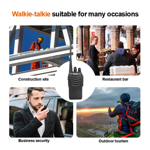 ECOME ET-77 Waiter analogico a buon mercato 1 km portatile a lungo raggio walkie talkie set di 4