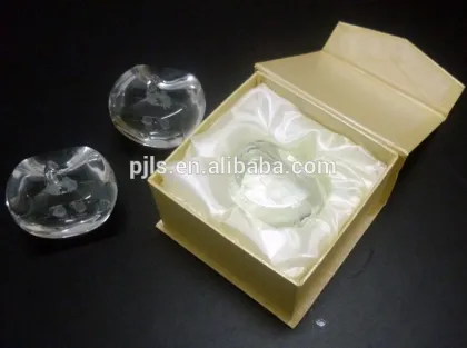 Engraved Optic Clear Apple Crystal Apple Paperweight For Business Gifts