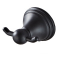 Hongt 1015 Black Round Base Stainless Steel Bathroom Towel Hanger Set