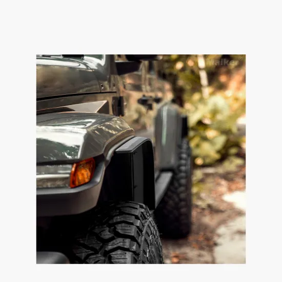 Maiker Manufacturer Fender Flares Extensions Trim with Rivet for Jeep Wrangler JL & 4xe