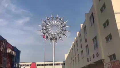 Outdoor Decorative Art Stainless Steel Wind Kinetic Sculpture