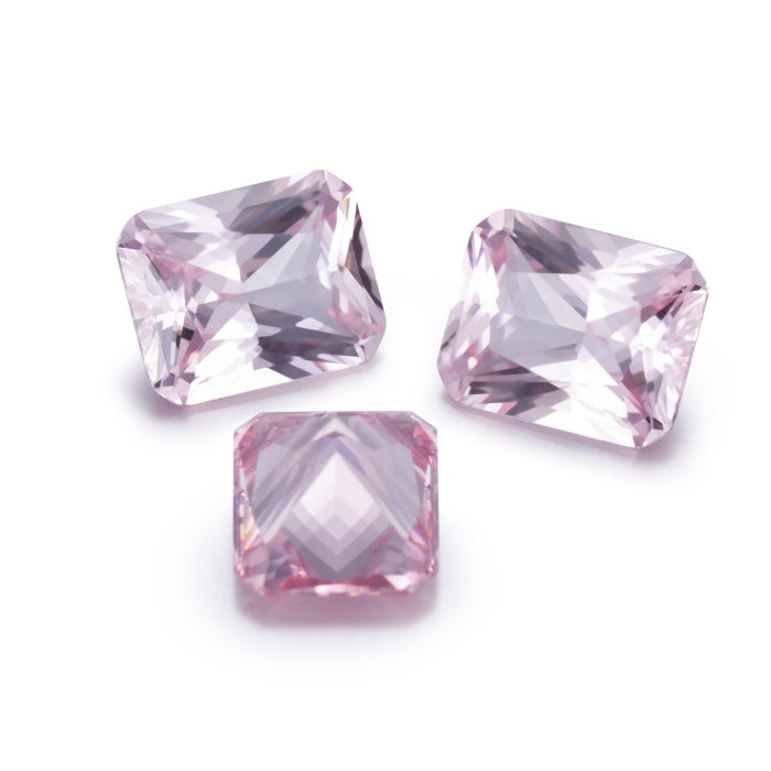 อัญมณีแซฟไฟร์สีชมพู Morganite ที่ปลูกในห้องปฏิบัติการแบบกำหนดเอง