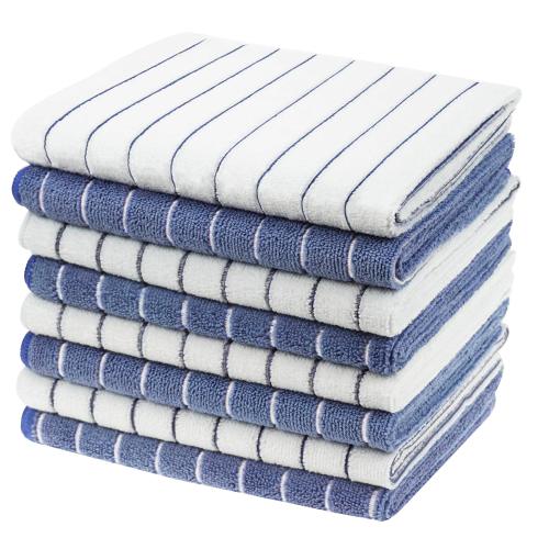 Household Microfiber Cleaning Cloths Stripe Towel