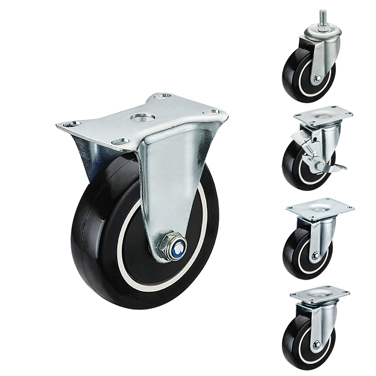 PU Rubber Trolley Wheel Light Duty Duty Duty