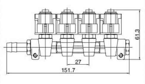 IG1 Apache OMB Type 4 Cylinders 3 Ohms HD LPG / CNG Rail Injectors