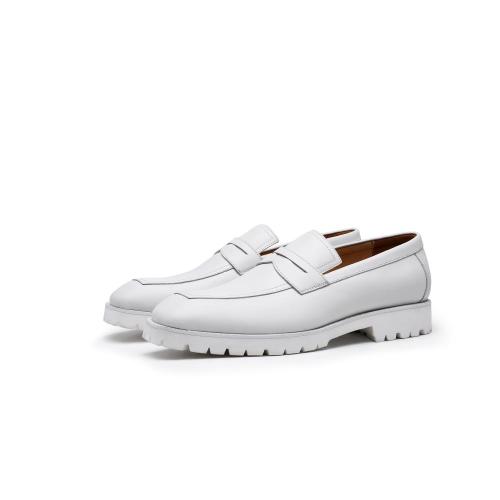 Chaussures de baskets en penny blanc