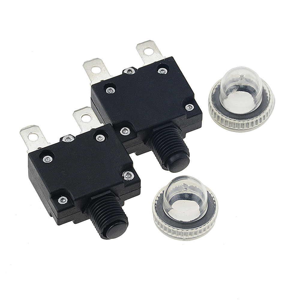 1PCS Thermal Switch Overload Protector Push Button 6A 7A 7.5A 8A 10A 15A 18A 20A 25A 30A Circuit Breaker+Waterproof Cover