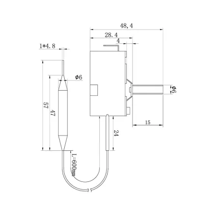 Adjustable Capillary Two Bulbs Liquid Expansion Thermostat HK-168B