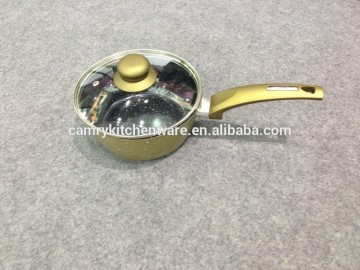 New Design Forged Aluminum Sauce Pan with Glass Lid