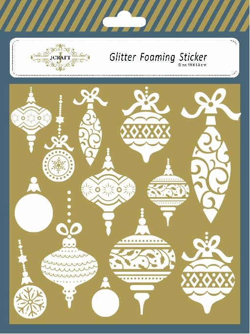 A pile of lanterns Glitter Foaming Sticker