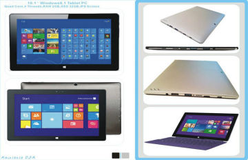 10.1" Quad Core 1.6ghz Processor Mid Android Tablet Pc X86 Windows 8.1