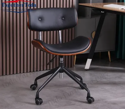 luxury simple office chair comfortable Rotating solid wood