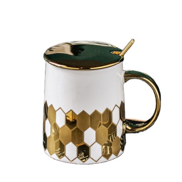 Nordic Luxury Cover and Spoon Mug - Tea, Milk, Coffee Gift for Office