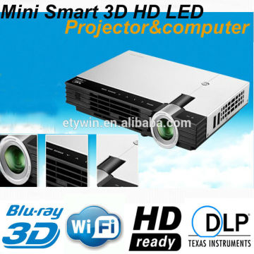 1000Lumens projector all in one full hd 3d led projector built-in computer 300 inch projector screen hd projector
