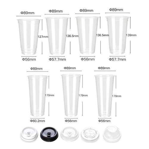 Biodegradable Compostable PLA Clear Plastic Cup With Lid