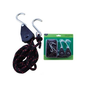 1/4\" Rope Ratchet with S Hook Pack of 2 - Ratchet Tensioner and Plister Packing - Ideal for Tie Downs