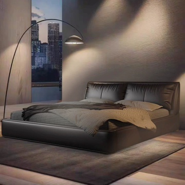 Modern Simple Leather King Size Bed Furniture