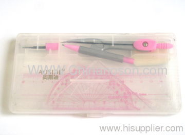 Pink + Gray Zinc Alloy Drawing Compasses 