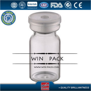 10ml clear rolling mouth tube glass bottle with aluminium cap, tube glass bottle manufacturer for chemical