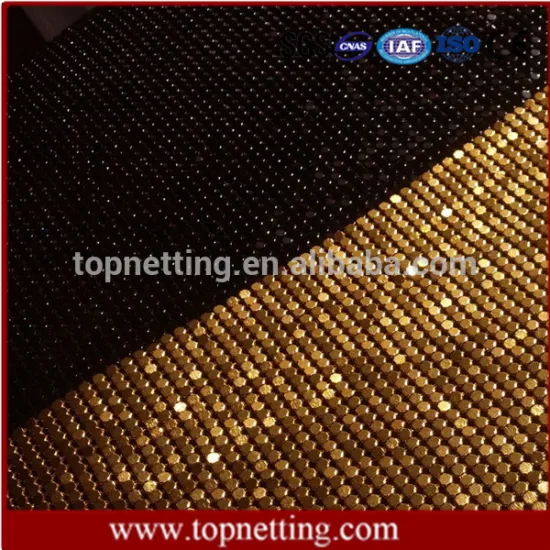 Black Color Aluminum Metal Sequin Cloth