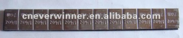 Pb adhesive wheel weight 1/4ozx12 in black, Stick on weights, lead weights