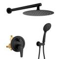 SHAMANDA High Quality Brass Black Shower Set