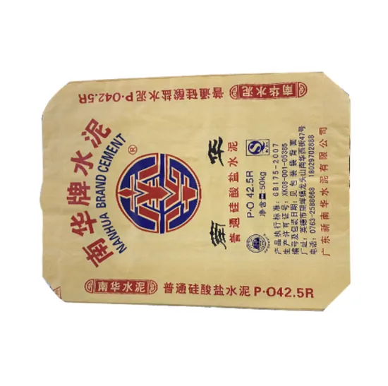 Three layer kraft paper bag for cement packaging