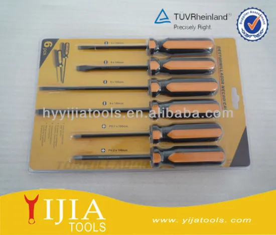 6 pcs screwdriver set in blister card packing